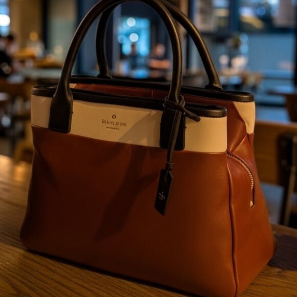 VINTAGE Kate Spade New York Branton Square Mills Leather Satchel - Picture 2 of 16